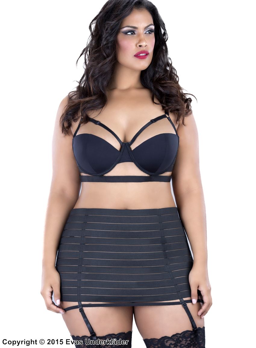 Bra with elastic bands, plus size